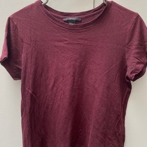 forever 21 basic maroon top